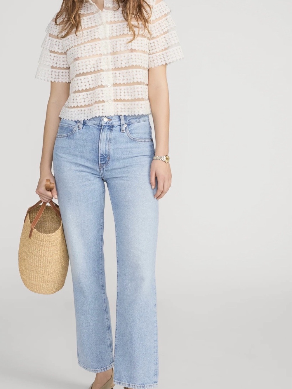 Frame Denim Light Blue High-Rise Jeans